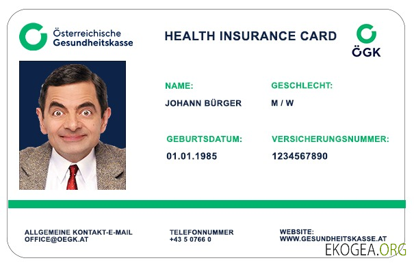 Carte d'assurance maladie autrichienne OGK